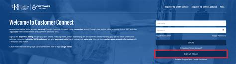 CustomerConnect Registration .